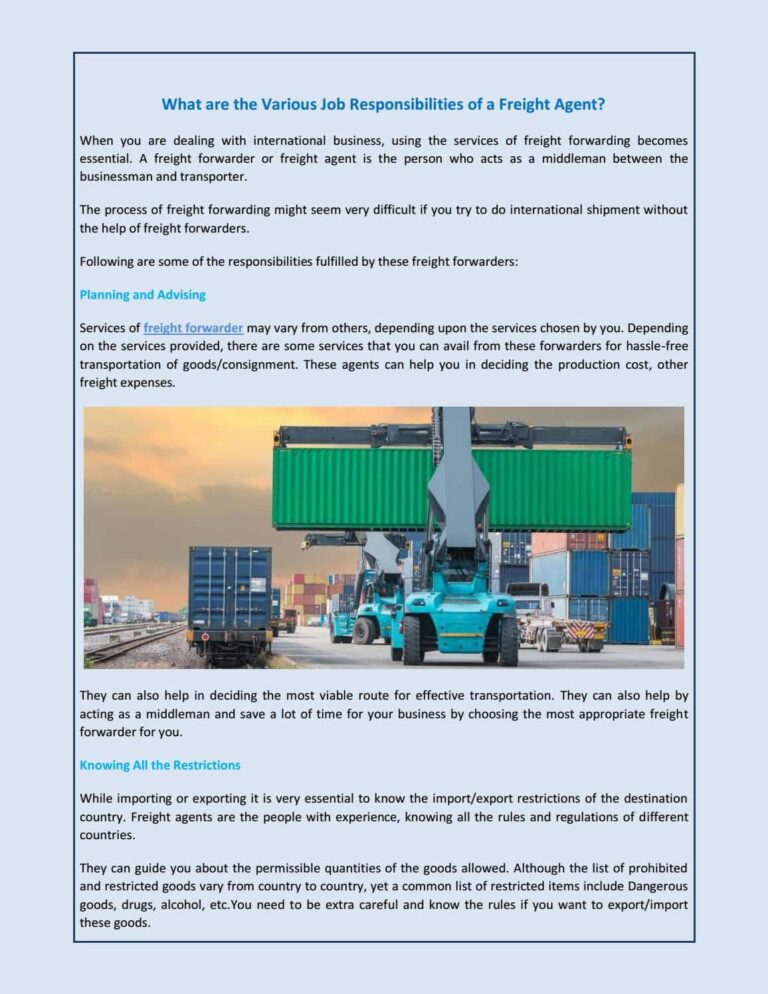 Transportation Agent Roles Transportation Agent Job Responsibilities – Job Responsibilities
