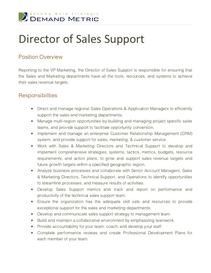 sales-director-job-responsibilities
