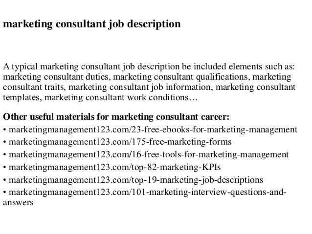marketing-consultant-job-responsibilities