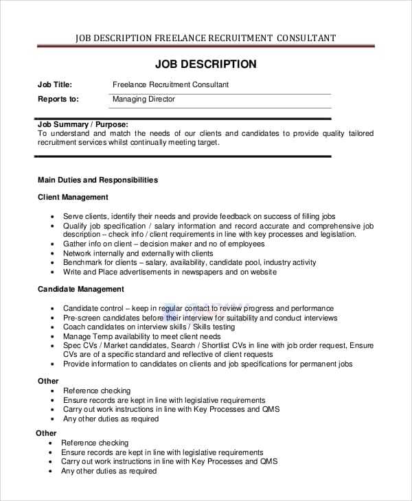 recruitment-consultant-job-responsibilities