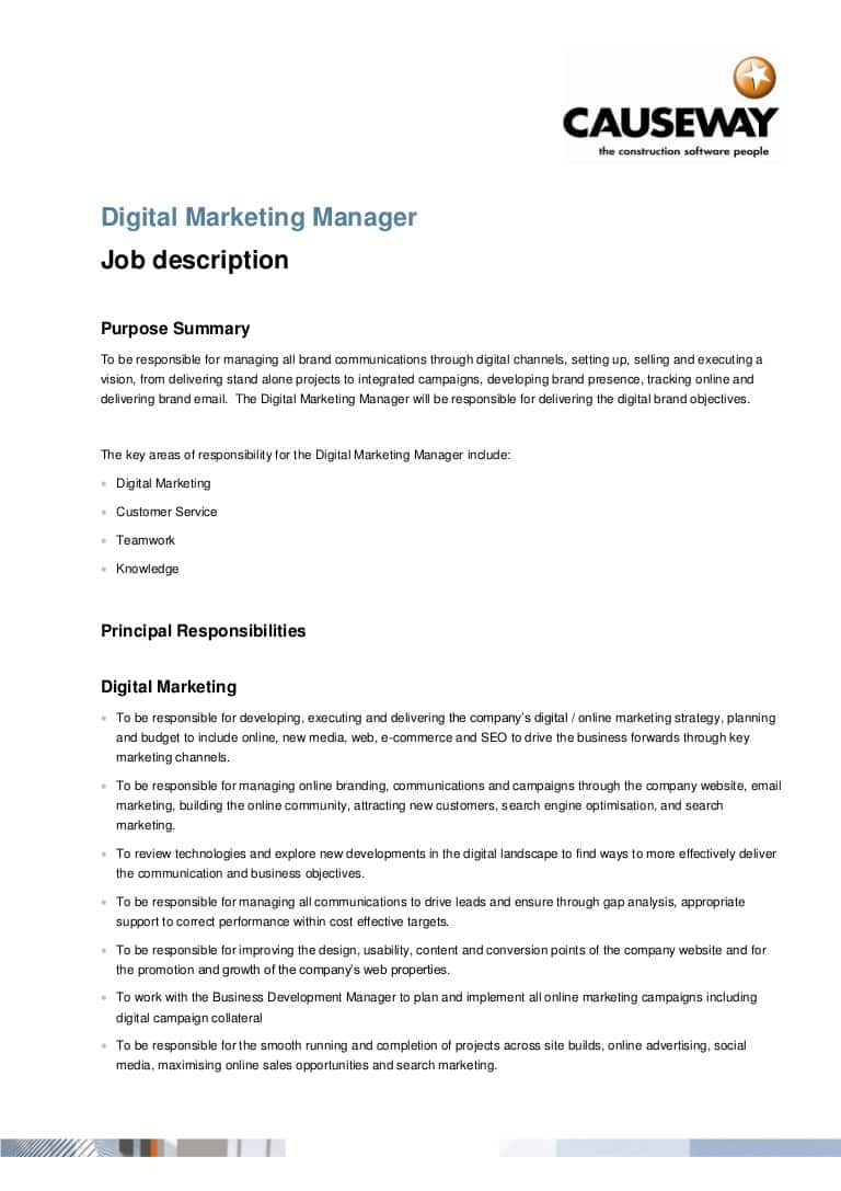online-marketing-manager-job-responsibilities