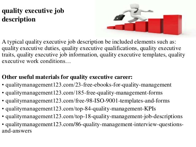quality-assurance-executive-job-responsibilities