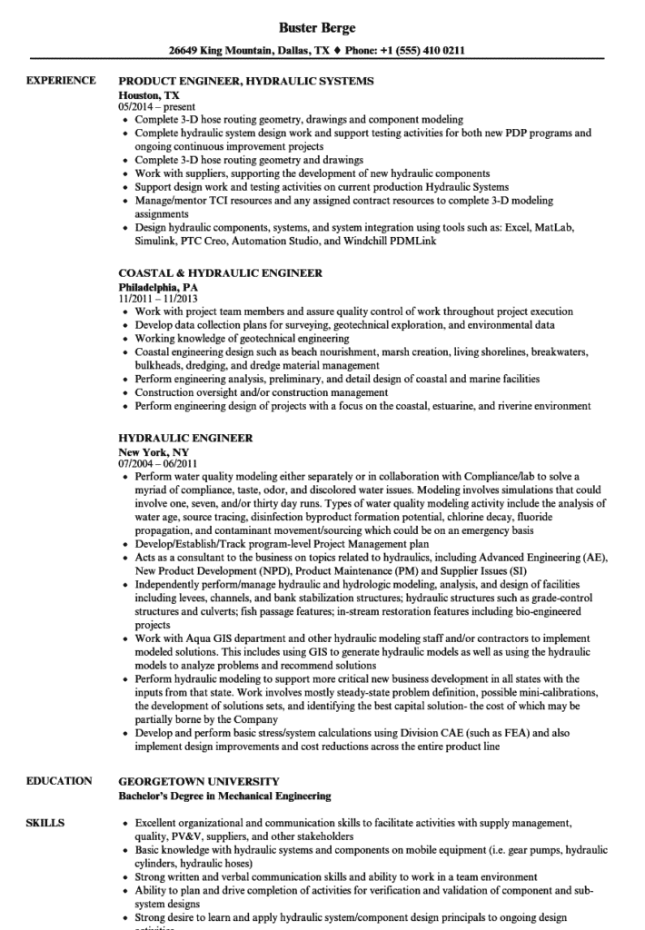 Hydraulic Engineer Job Responsibilities Job Responsibilities